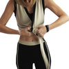 Moka cropped wrap yoga top in moisture-wicking Zeugma® cotton