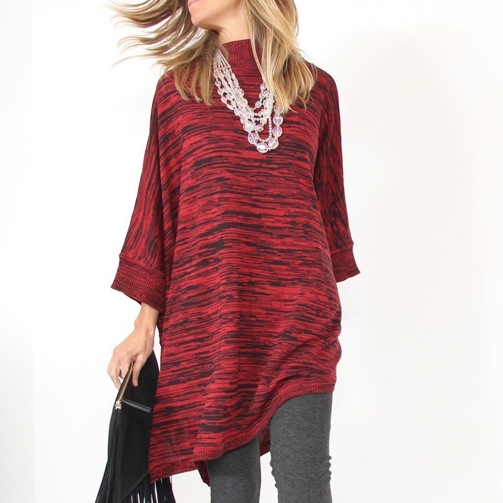 Murliyn Knitted Asymmetric Pullover - Boat-Neck Oversize 3/4