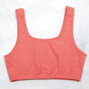 Figuera Organic Cotton Yoga Sports Bra Top in Coral by Prancing Leopard