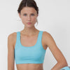 Figuera Organic Cotton Yoga Sports Bra Turquoise by Prancing Leopard